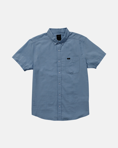 RVCA Mens That'll Do Dobby SS Shirt - Dark Denim