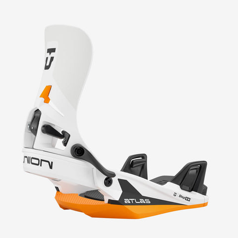 Union Mens Atlas Step On® Men's Snowboard Binding - White/Orange