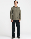 RVCA Mens Dayshift Thermal Hooded Henley - Olive