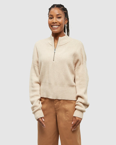 Tentree Women's Vista Sweater - Warm Oak Heather