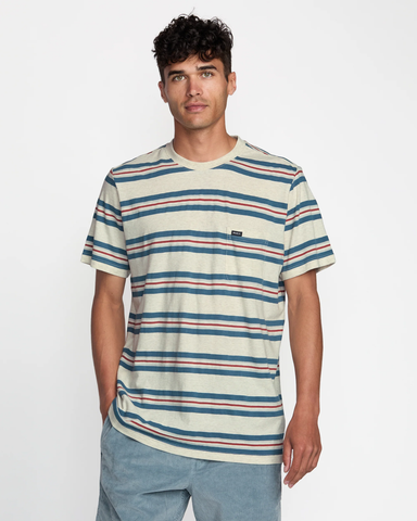 RVCA Mens Magnolia Crew SS Shirt - Ceramic