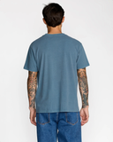 RVCA Mens Midweight Label Short Sleeve Tee - Vintage Navy