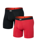 Saxx Vibe Multi-Sport Mesh (2 Pack) - Sunset Red/Black