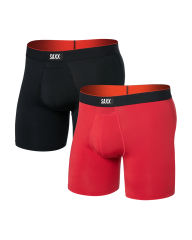 Saxx Vibe Multi-Sport Mesh (2 Pack) - Sunset Red/Black