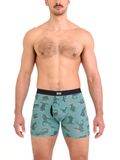 Saxx Vibe Xtra Soft Comfort Underwear - Western Weird - Washed Teal