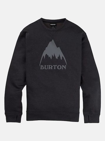 Men's Burton Oak Crewneck Pullover -True Black Heather
