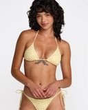 RVCA Women's Amalfi Triangle Bikini Top - Sunshine