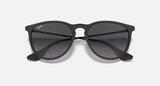 Ray-Ban Erika Sunglasses - Rubber Black W/ Dark Grey Gradient