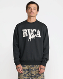 RVCA Mens Buck Crew Sweatshirt - Pirate Black