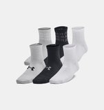 Under Armour Kids UA Essential 6-Pack Socks - Black / Mod Gray - 001