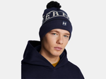 Under Armour Men's UA Halftime Pom Beanie - Midnight Navy / White