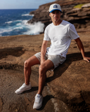 Tentree Mens Mullan Organic Cotton Front Zip Short - Sand Stone