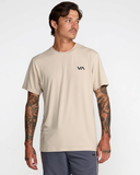 RVCA Mens Sport Vent Short Sleeve Tee - Light Khaki