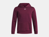 Under Armour Boys' Icon Fleece Team Hoodie - Marron / White - 609