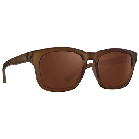 Spy Saxony Sunglasses - Matte Translucent Brown - Happy Bronze Polar