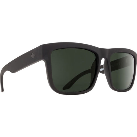 Spy Discord Sunglasses - Soft Matte Black - Happy Gray Green
