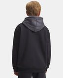Under Armour Boys' Rival Fleece Graphics Hoodie - Anthracite / Titan Gray / Outrageous Orange - 016