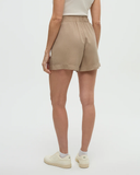 Tentree Women's Cascades Relaxed High Rise Pull-On Shorts - Khaki