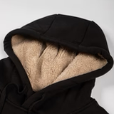 RDS Mens Faux Fur Lining Hoodie - Black