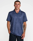 RVCA Mens Sport Vent Polo - Moody Blue