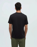 Tentree Mens Lake Life Logo T-Shirt - Meteorite Black Deep Olive