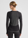 Burton Women's [ak]® Slokar Crewneck Fleece - True Black / Gray Cloud