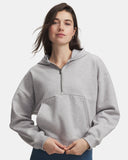 Under Armour Women's UA Icon Fleece Oversized Crew - Black / White - 001 (Copy)