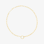 Pura Vida Harper Round Charm Chain Choker Necklace ~ Gold