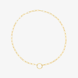 Pura Vida Harper Round Charm Chain Choker Necklace ~ Gold