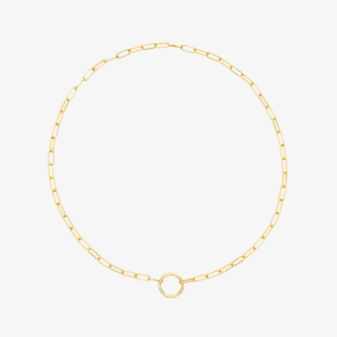 Pura Vida Harper Round Charm Chain Choker Necklace ~ Gold