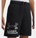 Under Armour Boys' UA Tech™ Logo Shorts - Black / Mod Gray - 001