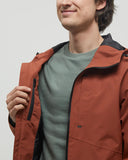 Tentree Mens Nimbus Water Repellent Hooded Rain Jacket - Sequoia