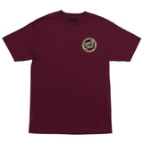 Santa Cruz Mens Carved MFG T-Shirt - Burgundy