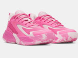 Under Armour Youth UA GS Lockdown 8 Basketball Shoes - Prime Pink / Metallic Silver - 637