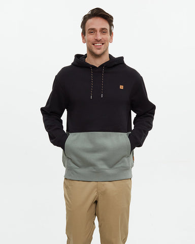 Tentree Mens Howson Hoodie - Meteorite Black Agave Green