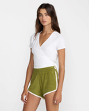 RVCA Women's Roma Wrap Top - Whisper White