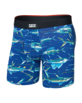 Saxx Vibe Xtra Underwear - Digi Fish - Sapphire