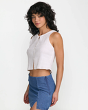 RVCA Women's Scrunch Top - Cloud