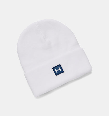 Under Armour Unisex UA Halftime Cuff Beanie - White / Varsity Blue-101