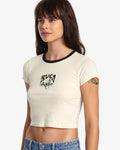 RVCA Womens Shrunken Ringer T-Shirt
