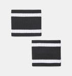Under Armour Unisex UA Lightweight Terry Wrist Bands - Black / White - 001
