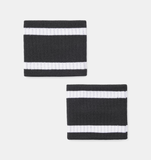 Under Armour Unisex UA Lightweight Terry Wrist Bands - Black / White - 001