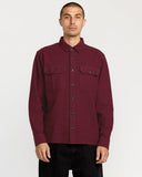 RVCA Mens Augustone Shirt - Merlot