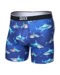 Saxx Volt Breathable Mesh Underwear - Shattered Sharks - Blue