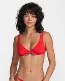 RVCA Women's Daisies Underwire Bikini Top - Red