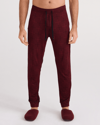 Saxx Mens Snooze pants - Rad Plaid Cabernet
