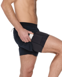 Saxx Mens Race Pace 2N1 5" Shorts - Black