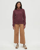 Tentree Women's Morrell Sweater - Deep Burgundy Nep