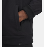 Under Armour Men's Project Rock Rival Fleece Hoodie - Black / Castlerock - 001
