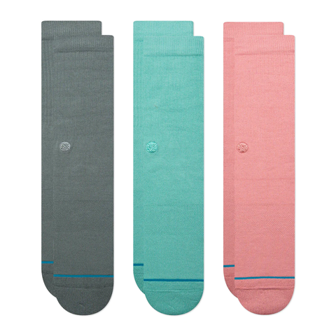 Stance Icon Crew Socks 3 Pack - Green